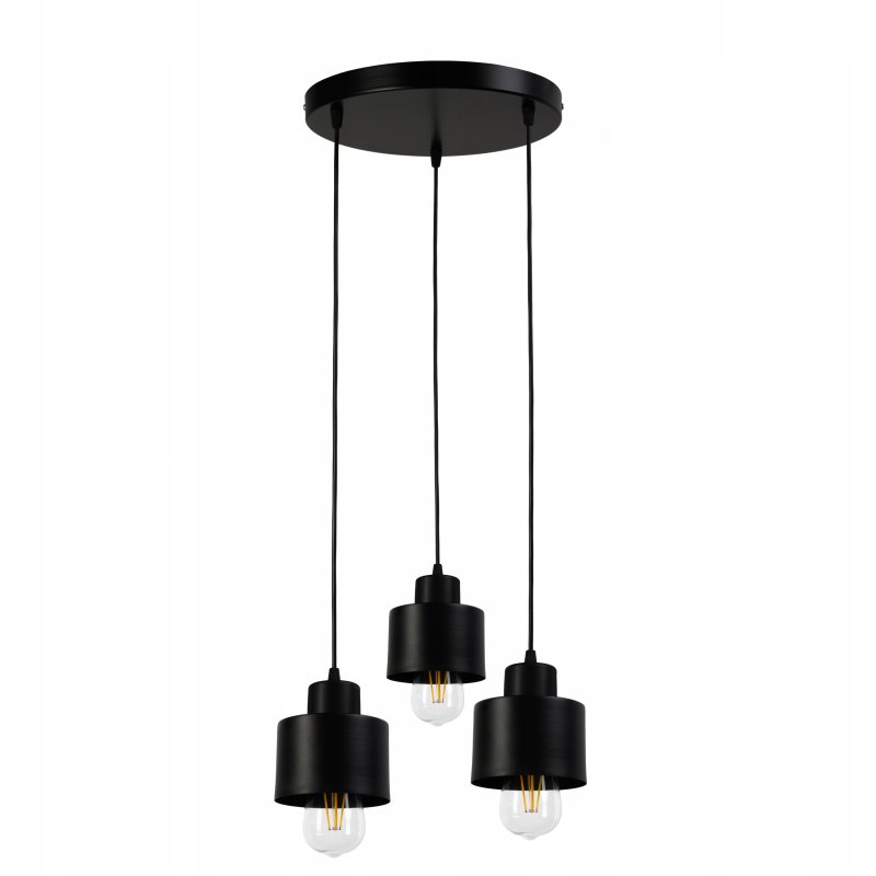 LAMPA wisząca sufitowa ŻYRANDOL ZWIS KUBEK CZARNY