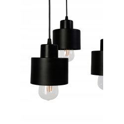 LAMPA wisząca sufitowa ŻYRANDOL ZWIS KUBEK CZARNY