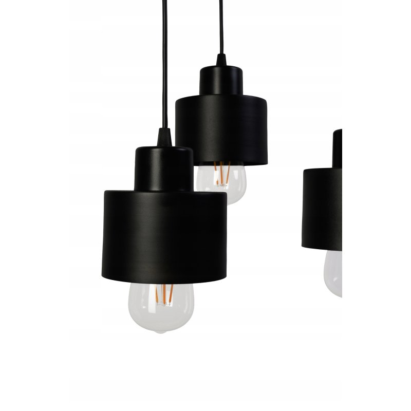 LAMPA wisząca sufitowa ŻYRANDOL ZWIS KUBEK CZARNY