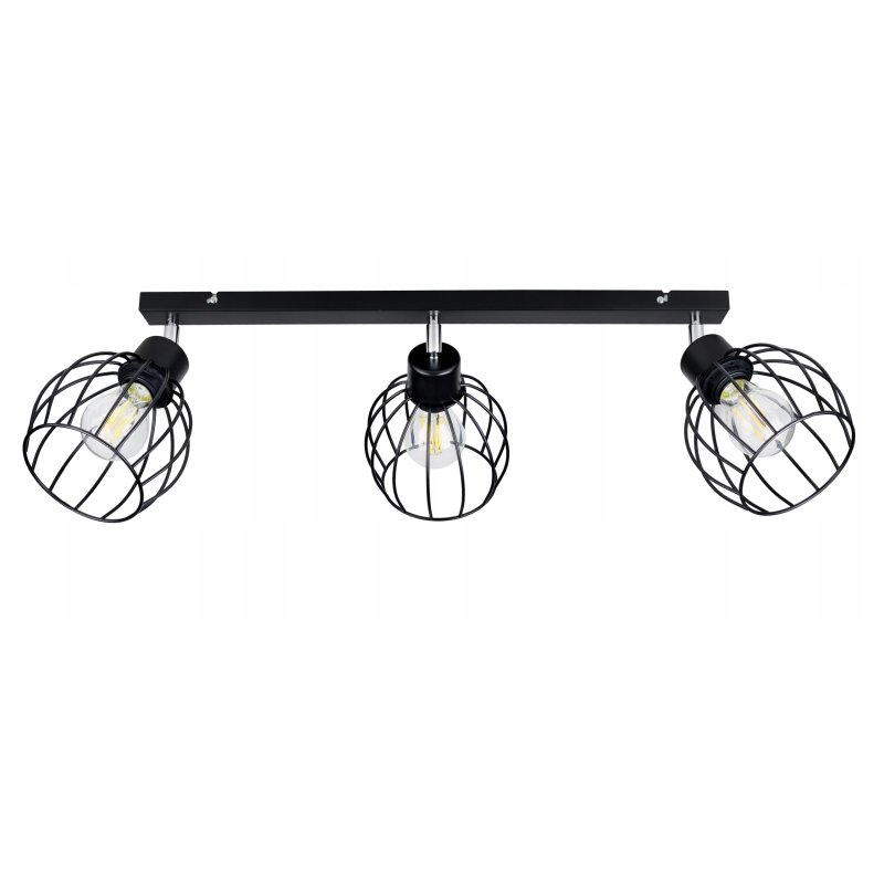 LAMPA PLAFON ŻYRANDOL regulowany BELKA KULA drut