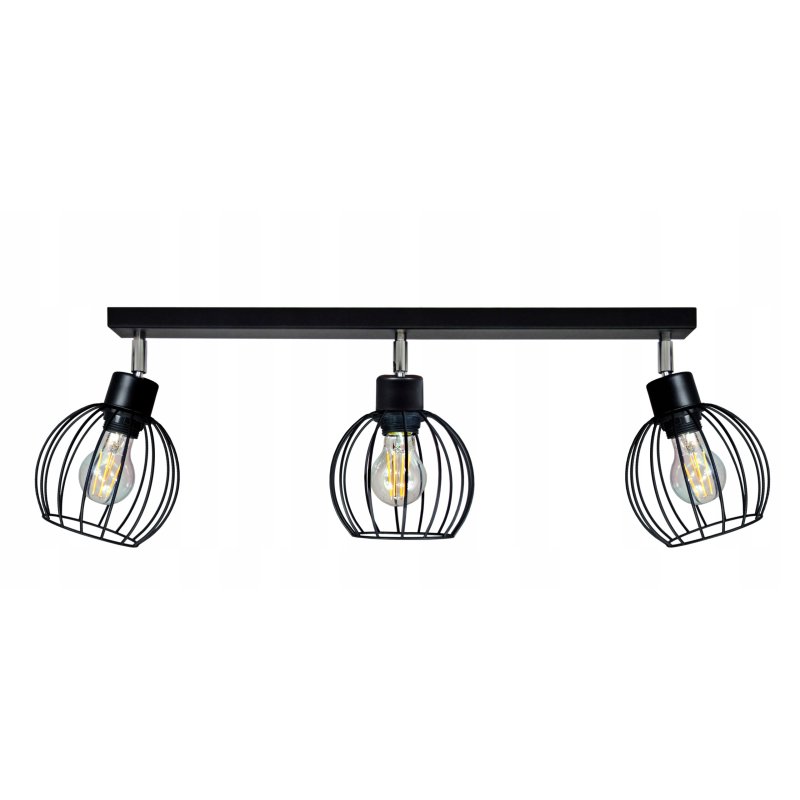 LAMPA PLAFON ŻYRANDOL regulowany BELKA KULA drut