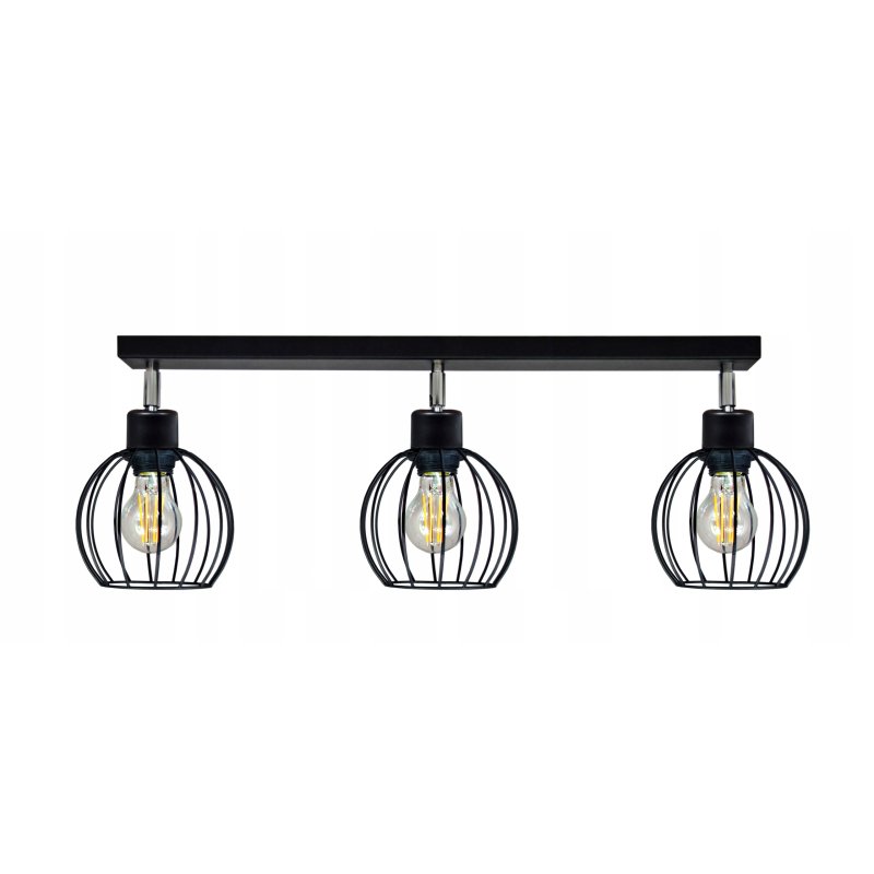 LAMPA PLAFON ŻYRANDOL regulowany BELKA KULA drut