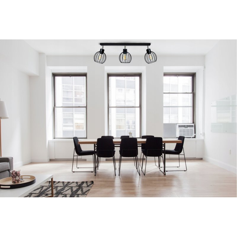 LAMPA PLAFON ŻYRANDOL regulowany BELKA KULA drut