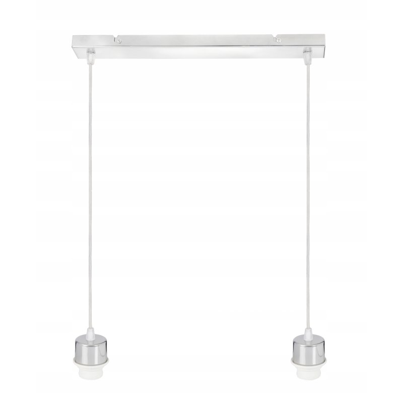 PODSTAWA BAZA LAMPA SUFITOWA WISZĄCA ZWIS CHROM METAL NA 2X E27 POD KLOSZ