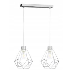 PODSTAWA BAZA LAMPA SUFITOWA WISZĄCA ZWIS CHROM METAL NA 2X E27 POD KLOSZ