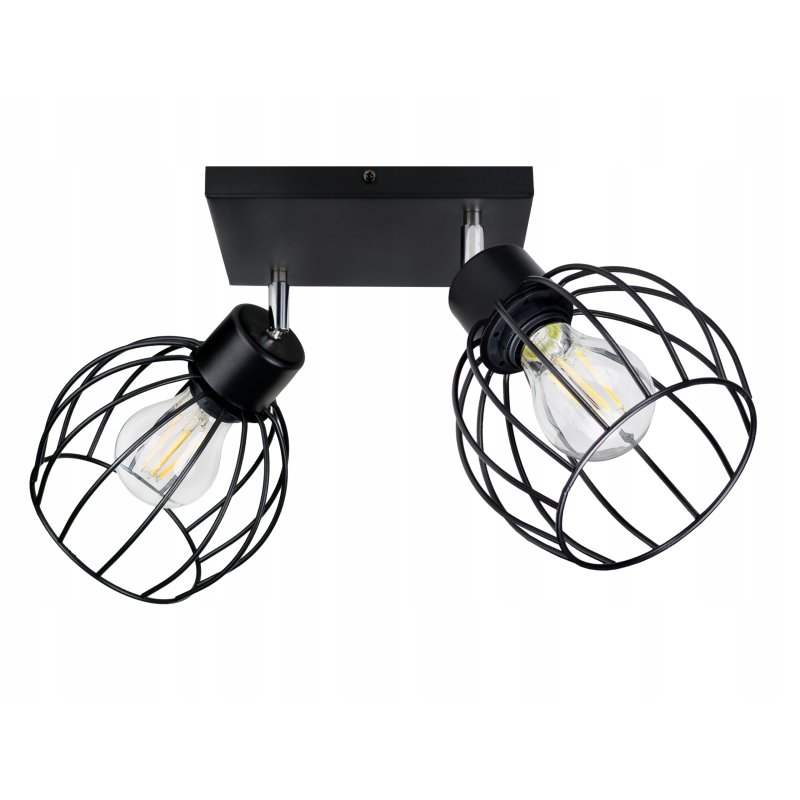 PODSTAWA BAZA LAMPA SUFITOWA PLAFON REGULOWANY LOFT METAL 2X E27 POD KLOSZ