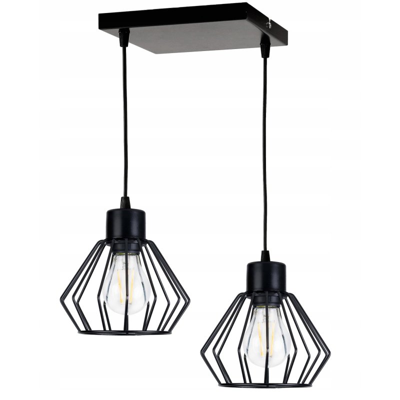 LAMPA wisząca sufitowa ŻYRANDOL ZWIS brylant czarn