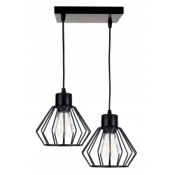 LAMPA wisząca sufitowa ŻYRANDOL ZWIS brylant czarn