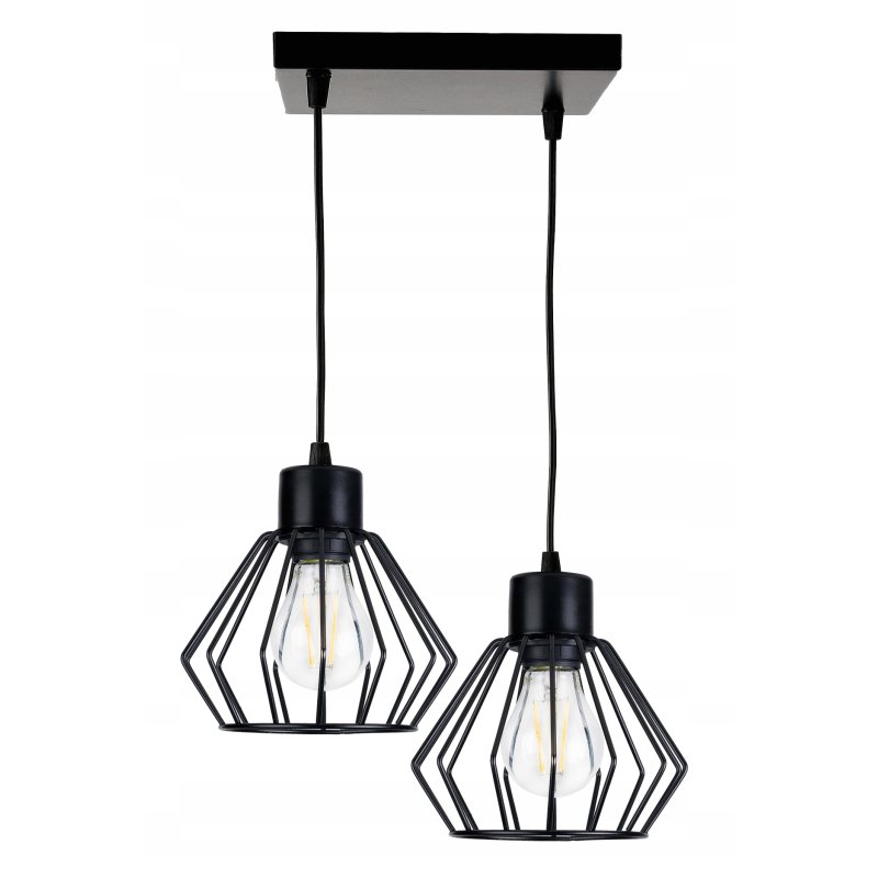 LAMPA wisząca sufitowa ŻYRANDOL ZWIS brylant czarn