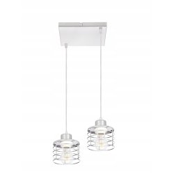 PODSTAWA BAZA LAMPA SUFITOWA WISZĄCA ZWIS CHROM METAL NA 2X E27 POD KLOSZ