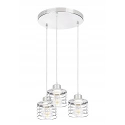 PODSTAWA BAZA LAMPA SUFITOWA WISZĄCA ZWIS CHROM METAL NA 3X E27 POD KLOSZ