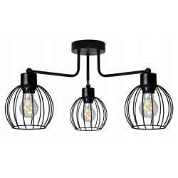 Lampa sufitowa żyrandol wisząca drut na 3 klosze