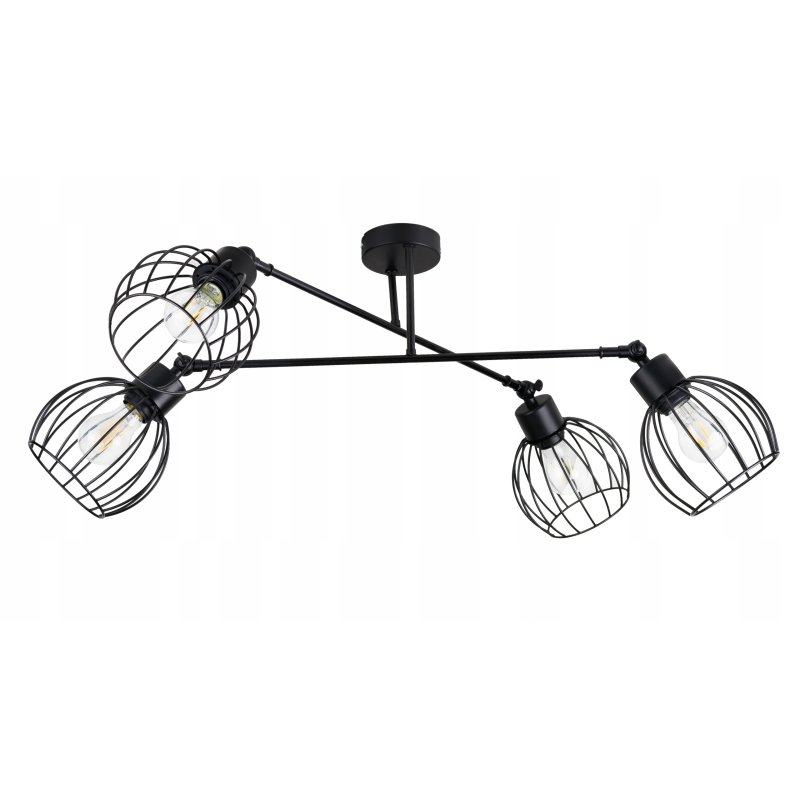 LAMPA sufitowa żyrandol regulowany LOFT drut 4 E27