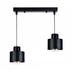 LAMPA wisząca sufitowa ŻYRANDOL ZWIS KUBEK CZARNY