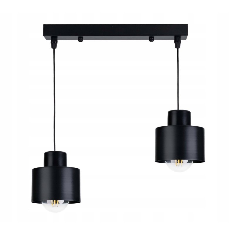 LAMPA wisząca sufitowa ŻYRANDOL ZWIS KUBEK CZARNY
