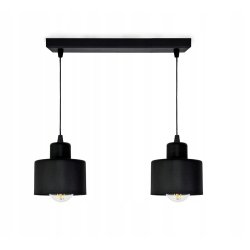 LAMPA wisząca sufitowa ŻYRANDOL ZWIS KUBEK CZARNY