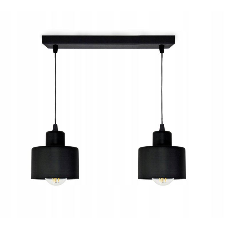 LAMPA wisząca sufitowa ŻYRANDOL ZWIS KUBEK CZARNY