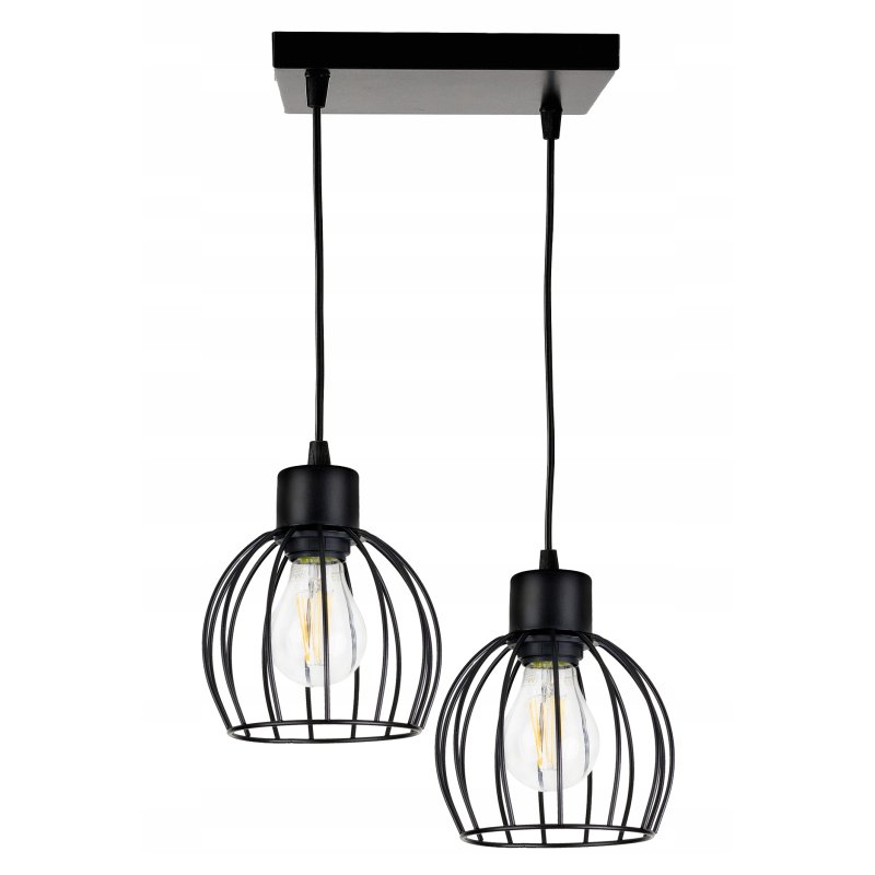 LAMPA wisząca sufitowa ŻYRANDOL ZWIS kula czarna