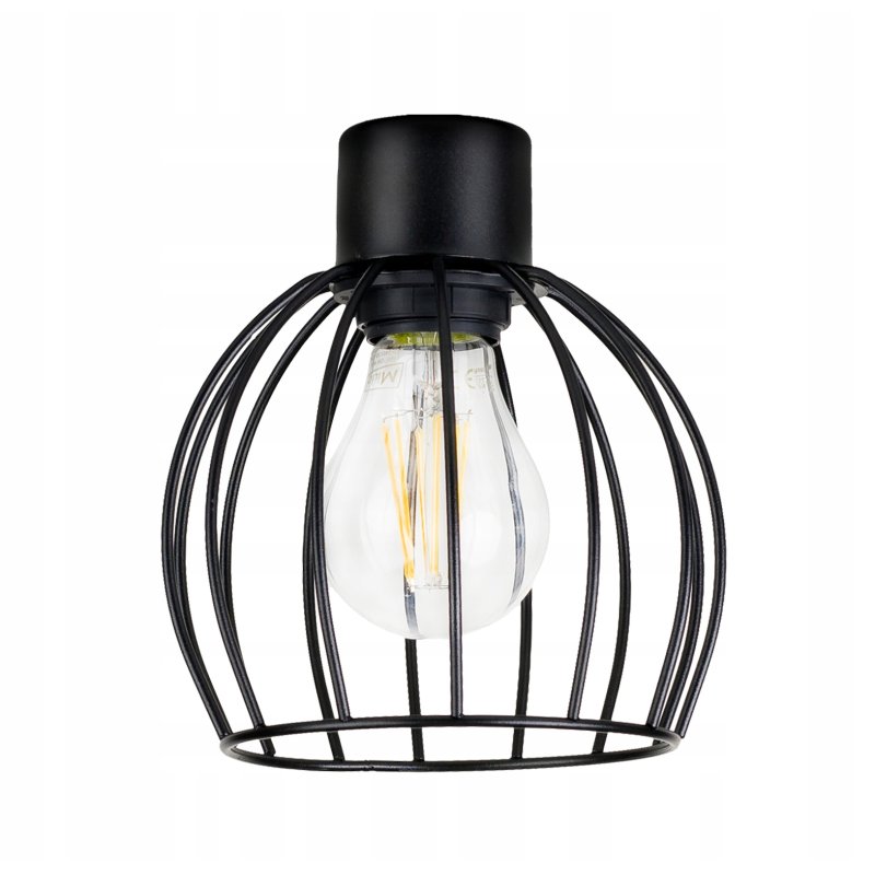 LAMPA wisząca sufitowa ŻYRANDOL ZWIS kula czarna