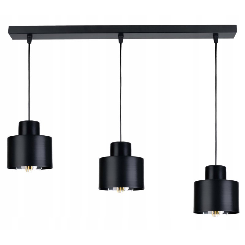 LAMPA wisząca sufitowa ŻYRANDOL ZWIS KUBEK CZARNY