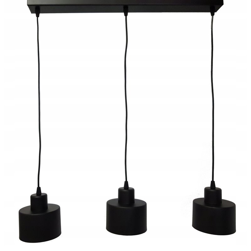 LAMPA wisząca sufitowa ŻYRANDOL ZWIS KUBEK CZARNY
