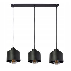 LAMPA wisząca sufitowa ŻYRANDOL ZWIS KUBEK CZARNY