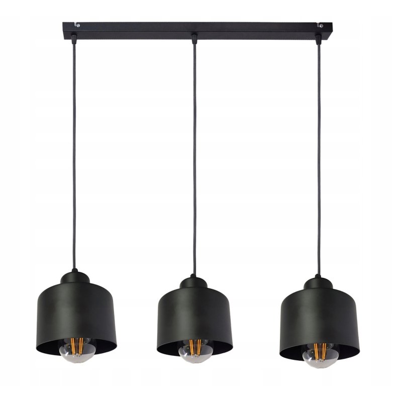 LAMPA wisząca sufitowa ŻYRANDOL ZWIS KUBEK CZARNY