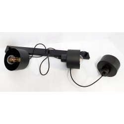 LAMPA wisząca sufitowa ŻYRANDOL ZWIS KUBEK CZARNY