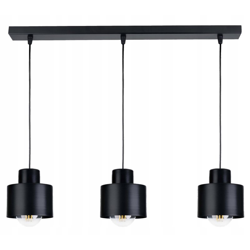 LAMPA wisząca sufitowa ŻYRANDOL ZWIS KUBEK CZARNY