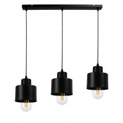 LAMPA wisząca sufitowa ŻYRANDOL ZWIS KUBEK CZARNY