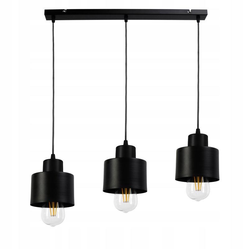 LAMPA wisząca sufitowa ŻYRANDOL ZWIS KUBEK CZARNY