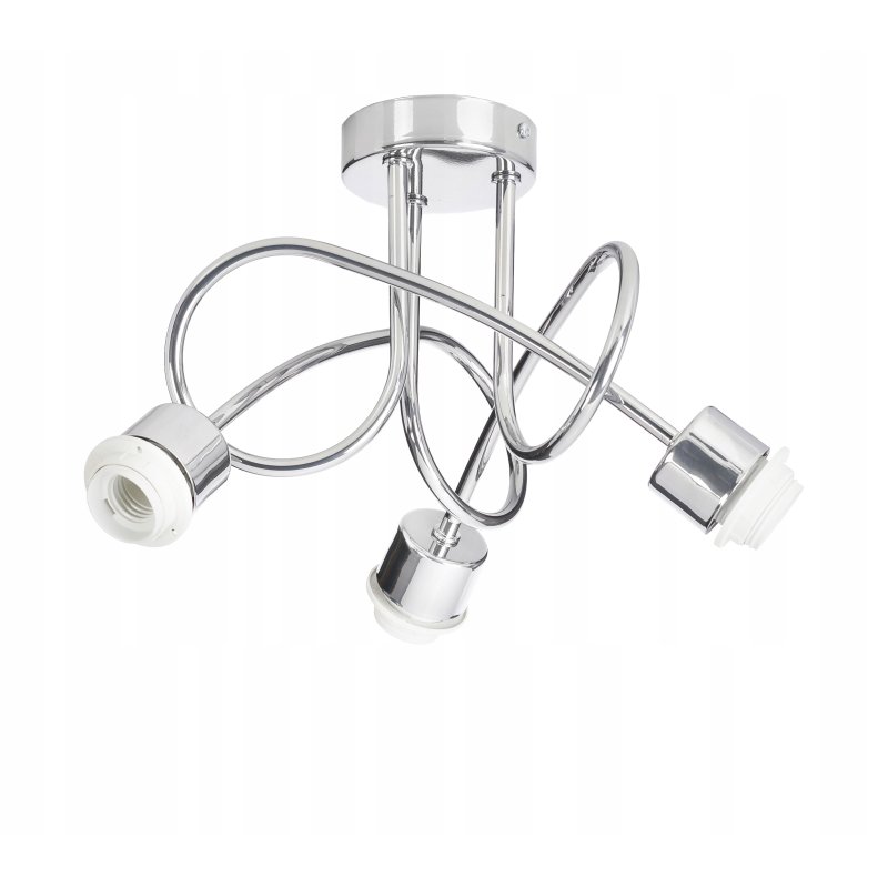 PODSTAWA BAZA LAMPA SUFITOWA WISZĄCA ŻYRANDOL CHROM POD 2 KLOSZE NA E27