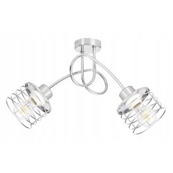 PODSTAWA BAZA LAMPA SUFITOWA WISZĄCA ŻYRANDOL CHROM POD 2 KLOSZE NA E27