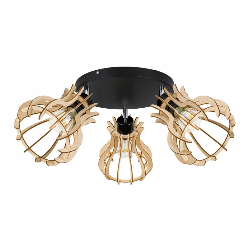 PODSTAWA BAZA LAMPA SUFITOWA PLAFON REGULOWANY LOFT METAL 3X E27 POD KLOSZ