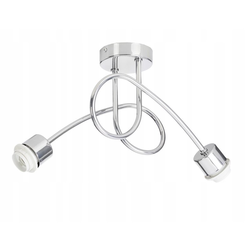 PODSTAWA BAZA LAMPA SUFITOWA WISZĄCA ŻYRANDOL CHROM POD 2 KLOSZE NA E27