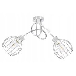 PODSTAWA BAZA LAMPA SUFITOWA WISZĄCA ŻYRANDOL CHROM POD 2 KLOSZE NA E27