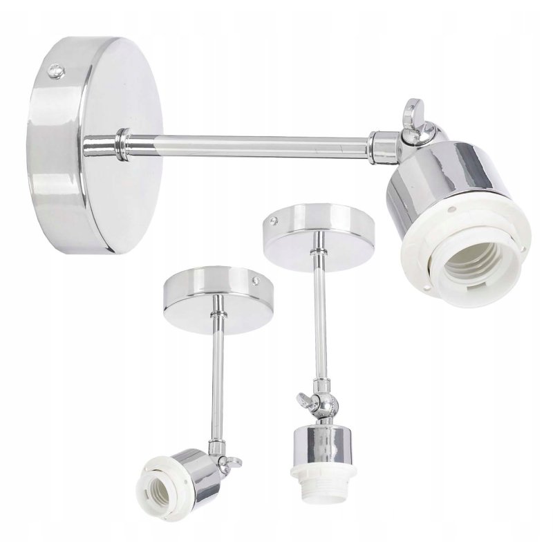 PODSTAWA BAZA LAMPA SUFITOWA PLAFON KINKIET ŚCIENNY RUCH CHROM NA KLOSZ E27