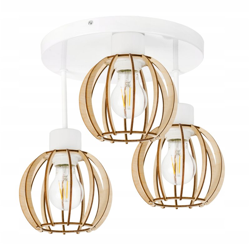 PODSTAWA BAZA LAMPA SUFITOWA PLAFON WYSOKI STAŁY LOFT METAL 3 E27 POD KLOSZ