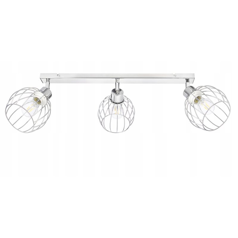 PODSTAWA BAZA LAMPA SUFITOWA PLAFON REGULOWANY CHROM METAL 3X E27 POD KLOSZ