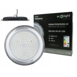 Lampa przemysłowa High Bay UFO LED 100W IP65 barwa biała NEUTRALNA