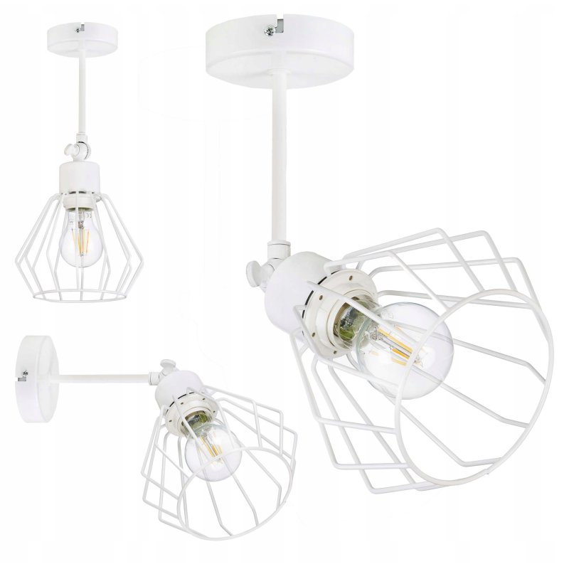 LAMPA KINKIET żyrandol ruchomy loft drut BRYLANT