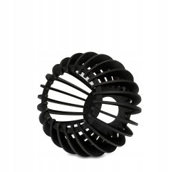 Lampa czarna plafon żyrandol sufitowa ruchoma loft Drewno kulka 2