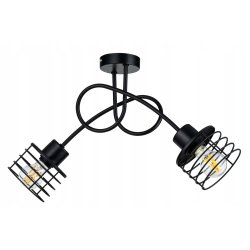 Lampa SUFITOWA żyrandol WISZĄCA LOFT plafon drut 2