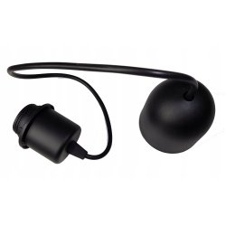 Lampa wisząca zwis żyrandol sufitowa LOFT klosz kula Drewno czarne 1x E27