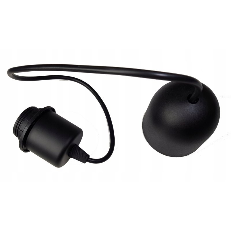 Lampa wisząca zwis żyrandol sufitowa LOFT klosz kula Drewno czarne 1x E27