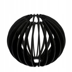 Lampa wisząca zwis żyrandol sufitowa LOFT klosz kula Drewno czarne 1x E27