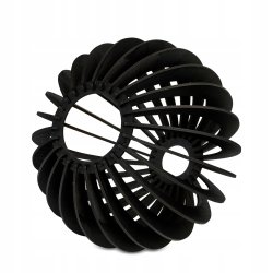 Lampa wisząca zwis żyrandol sufitowa LOFT klosz kula Drewno czarne 1x E27