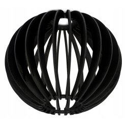 Lampa wisząca zwis żyrandol sufitowa LOFT klosz kula Drewno czarne 1x E27