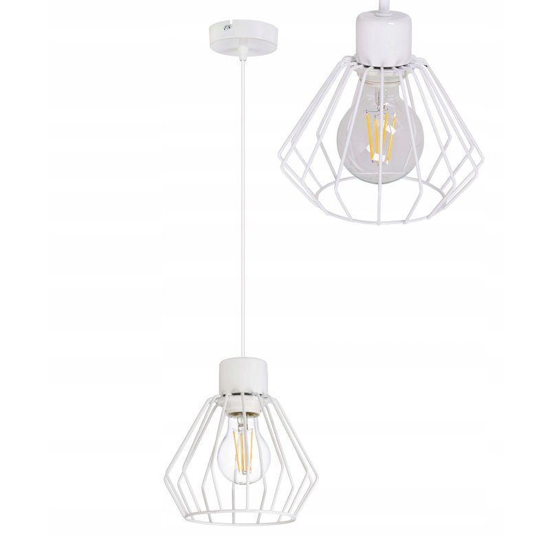 LAMPA sufitowa WISZĄCA ZWIS E27 żyrandol loft DRUT