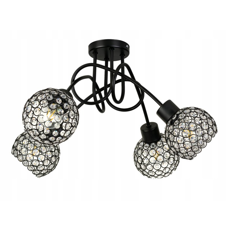 Lampa SUFITOWA żyrandol wisząca LOFT plafon szkło